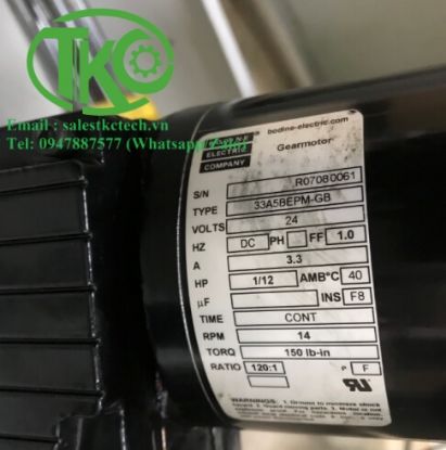Picture of 556XVJC0018 Bodine Electric 33A5BEPM-GB