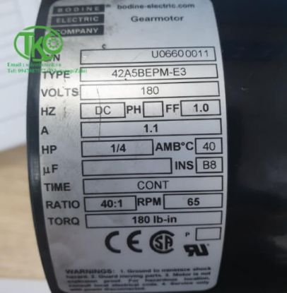 Picture of Động cơ điện 42A5BEPM-E3 Bodine 42A5BEPM-FX3
